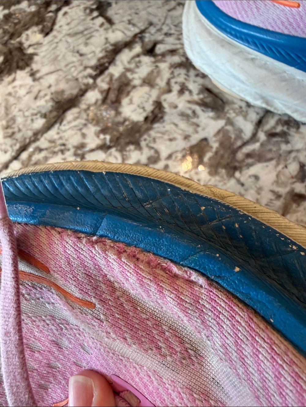 Hoka Women's Pink Running Shoes with Blue Accents size 10 - Picture 8 of 8